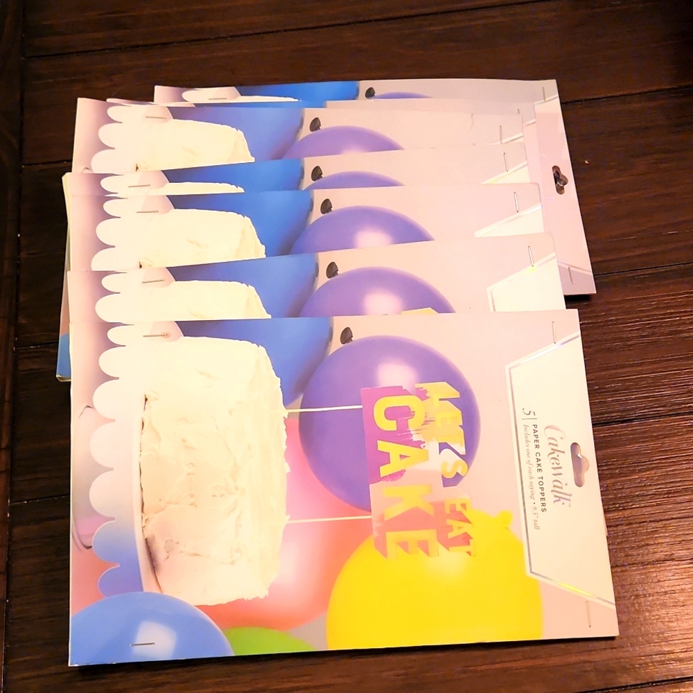Cakewalk Paper Cake Toppers Lot of  7 packs